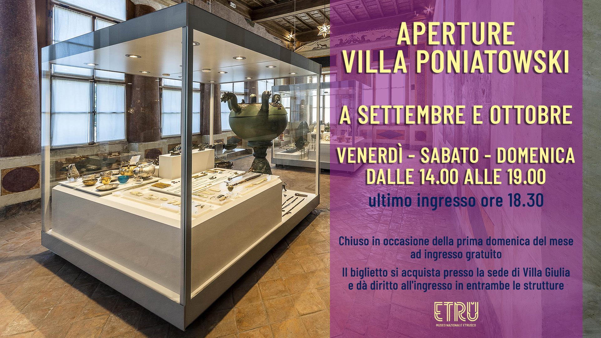 Aperture di Villa Poniatowski