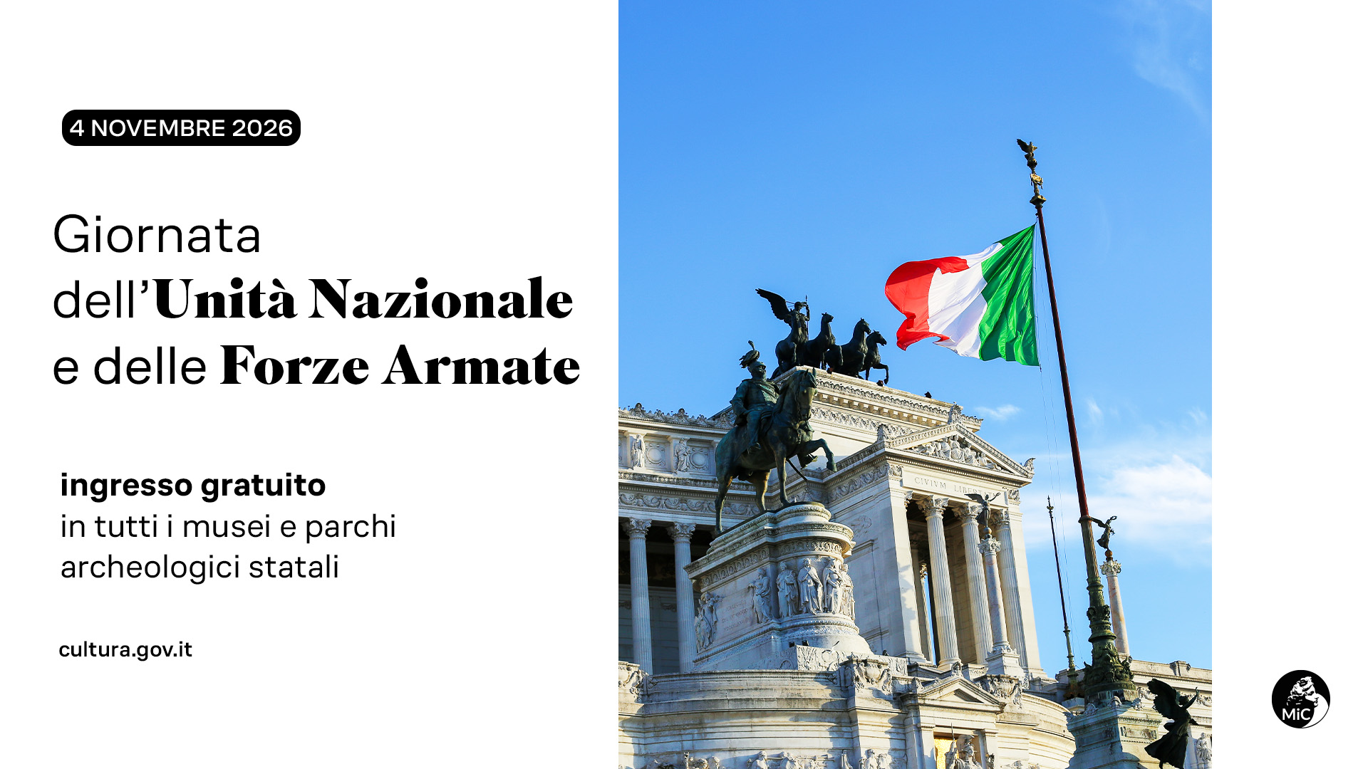 4 NOVEMBRE. INGRESSO GRATUITO