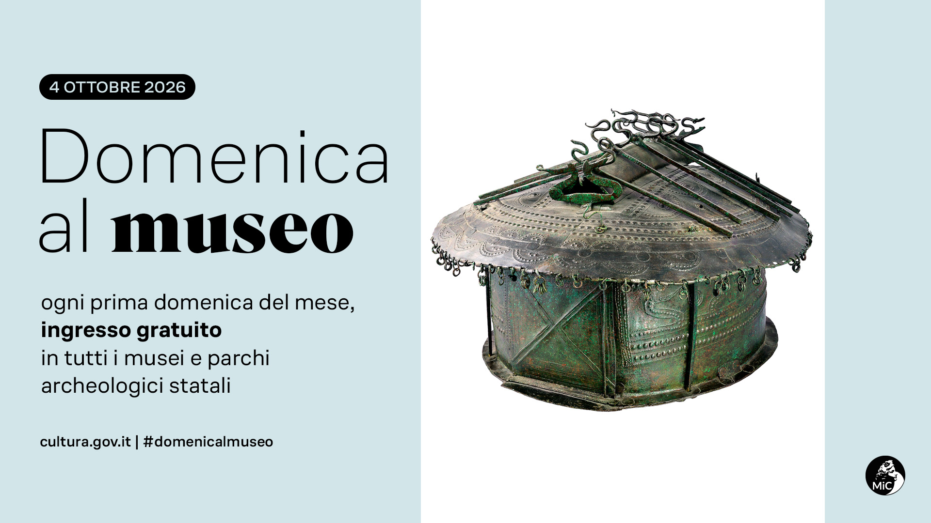 DOMENICA AL MUSEO. INGRESSO GRATUITO