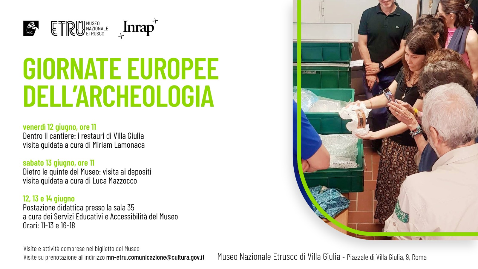 Le Giornate Europee dell'Archeologia all'ETRU
