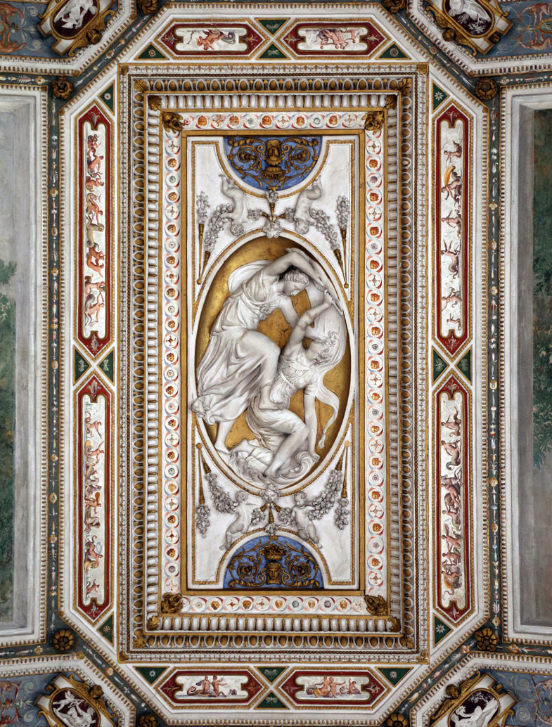 Sala della Fortuna, Decorazione a stucco della volta