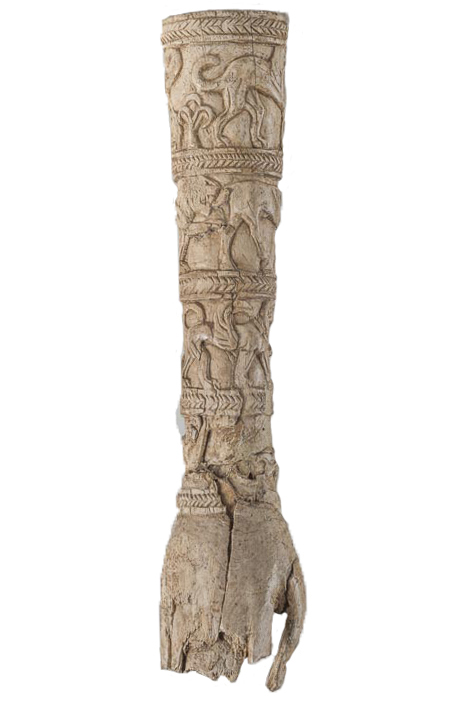 Manico d'avorio a forma di avambraccio con intagli, Tomba Barberini, 675-650 a.C.