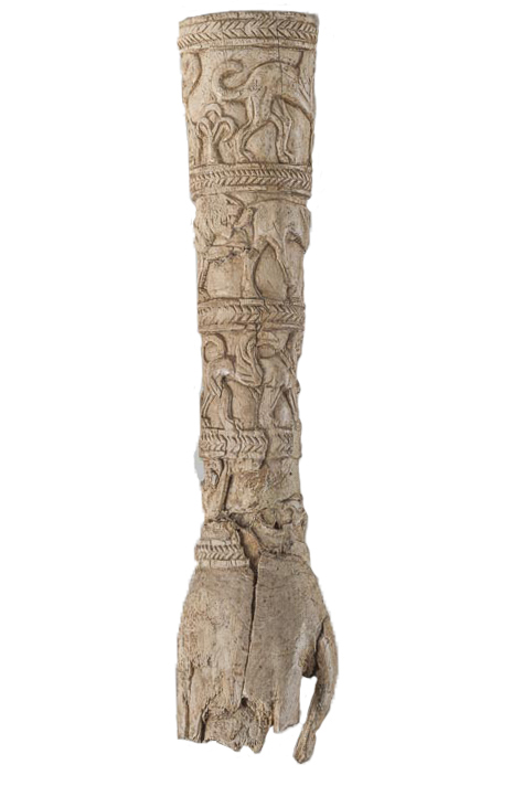 Manico d'avorio a forma di avambraccio con intagli, Tomba Barberini, 675-650 a.C.