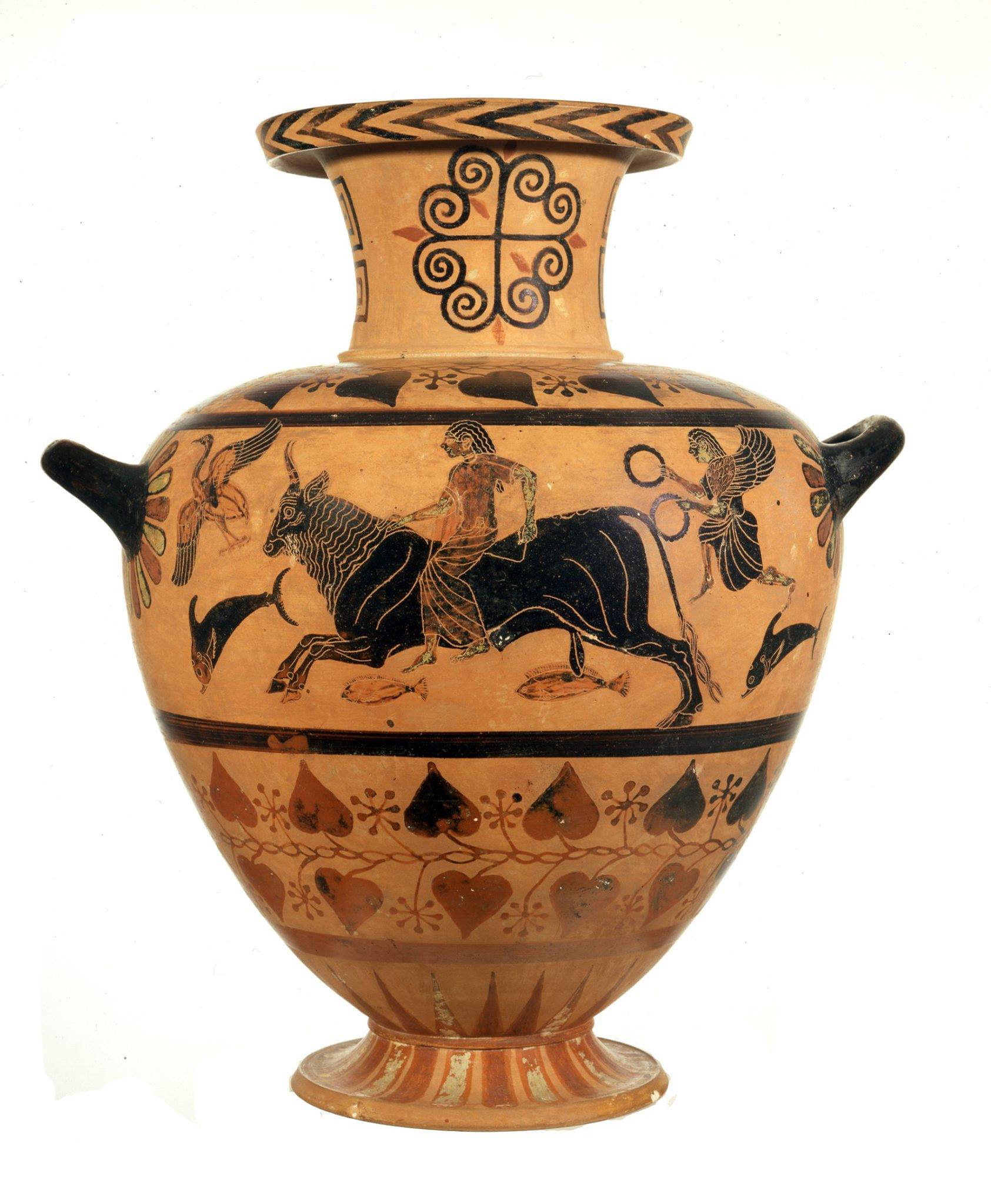 Idria con Europa sul Toro, Maestro delle Idrie Ceretane, 525 a.C., Collezione Castellani