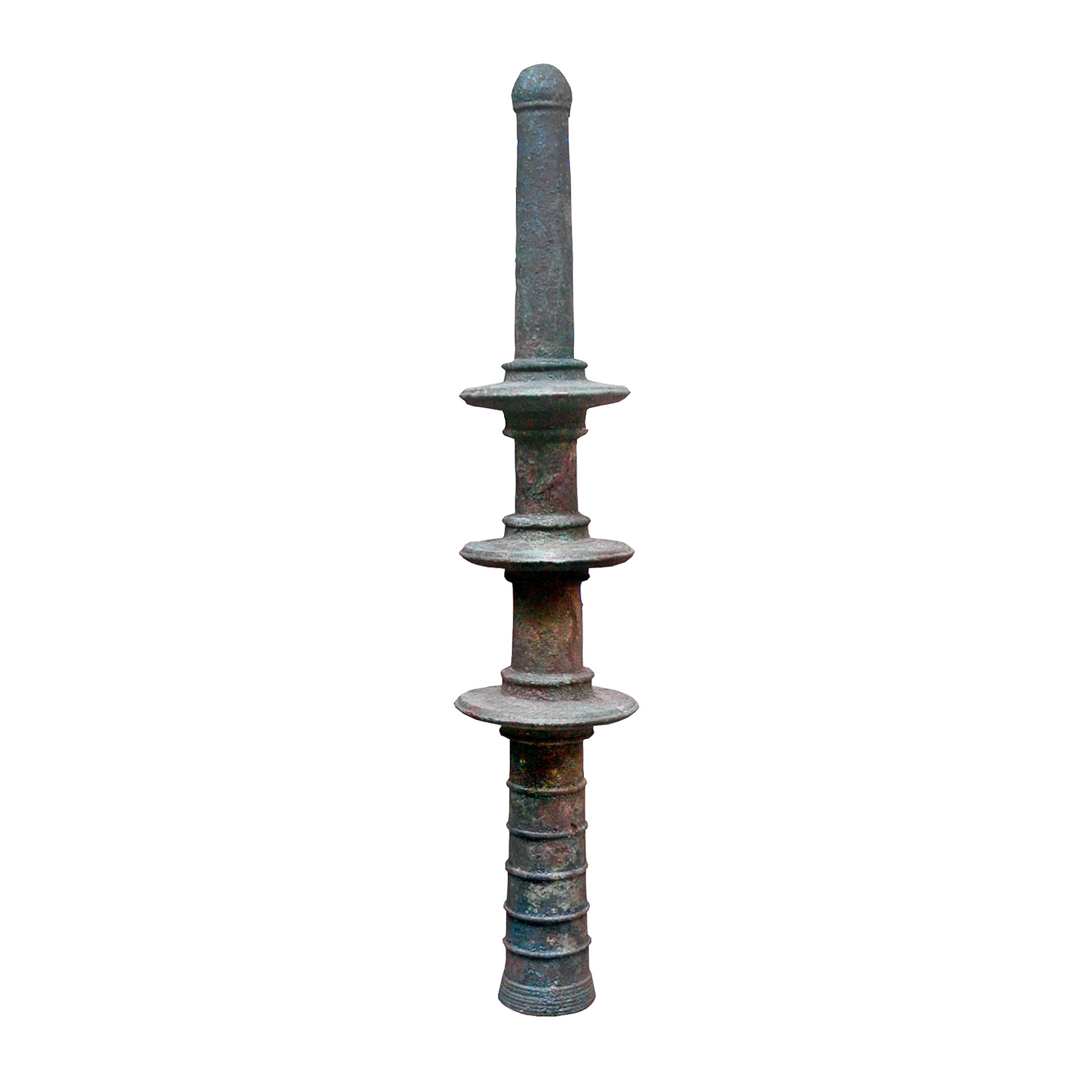 Asta di kòttabos, bronzo, Vulci, Necropoli dell’Osteria, 520-500 a.C.