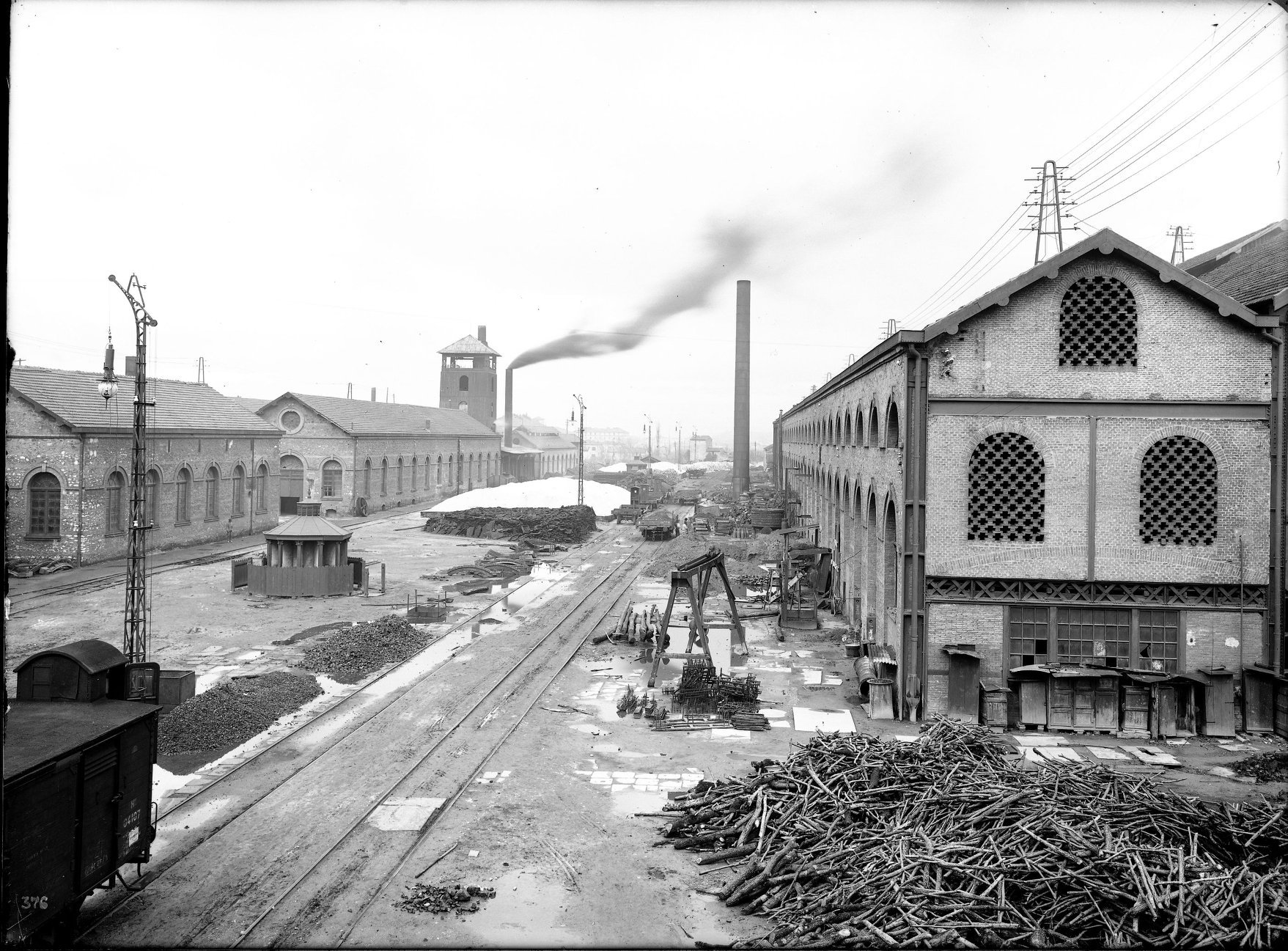 Terni, stabilimento siderurgico, panoramica delle officine, 26-03-1909 © Acciai Speciali Terni S.p.A., ASAT, fondo fotografico, serie 1, n. 376