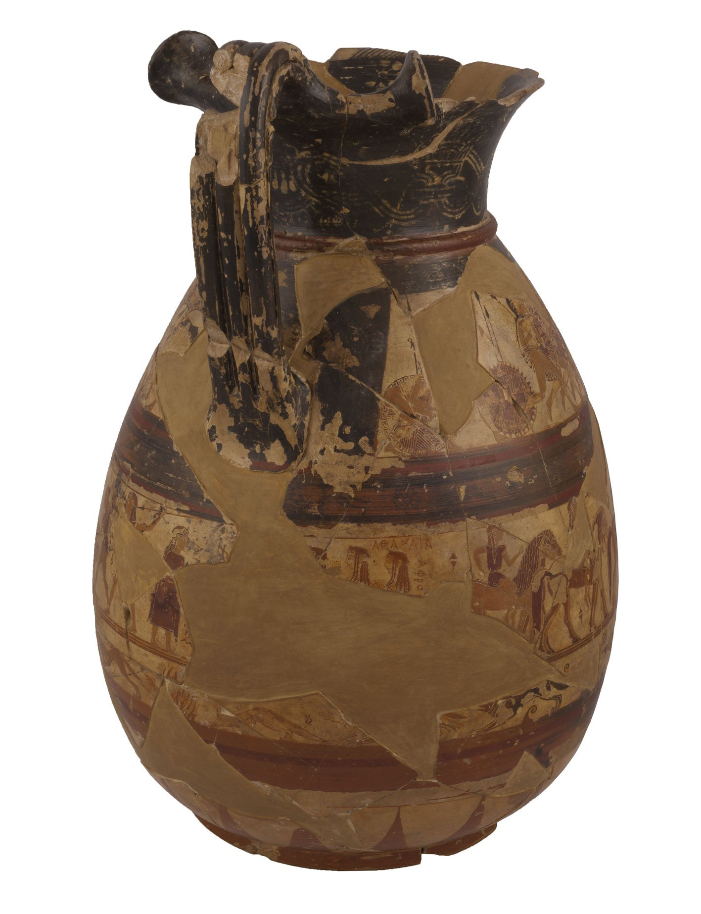 Olpe Chigi, Veio, Formello, Monte Aguzzo,Tumulo Chigi, 650-640 a.C. Sala 38 del Museo