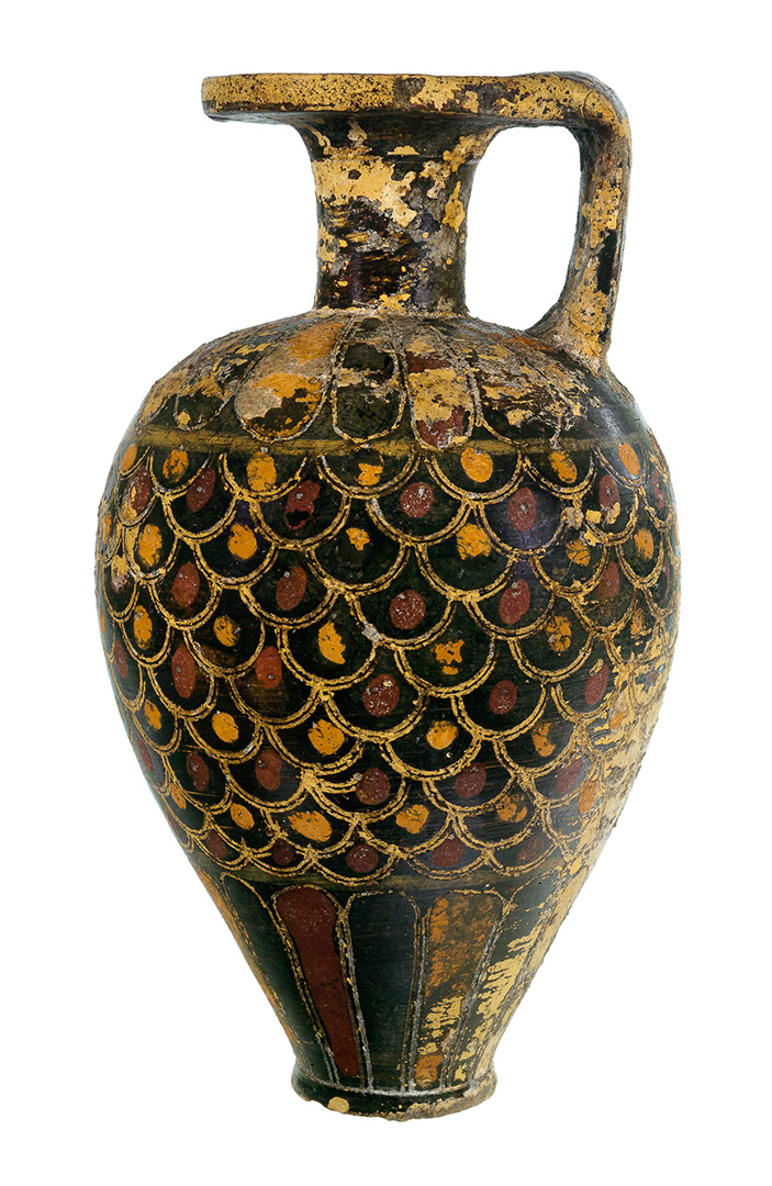 Aryballos, 630 a.C. circa, Camera degli Alari, Necropoli della Banditaccia, Cerveteri