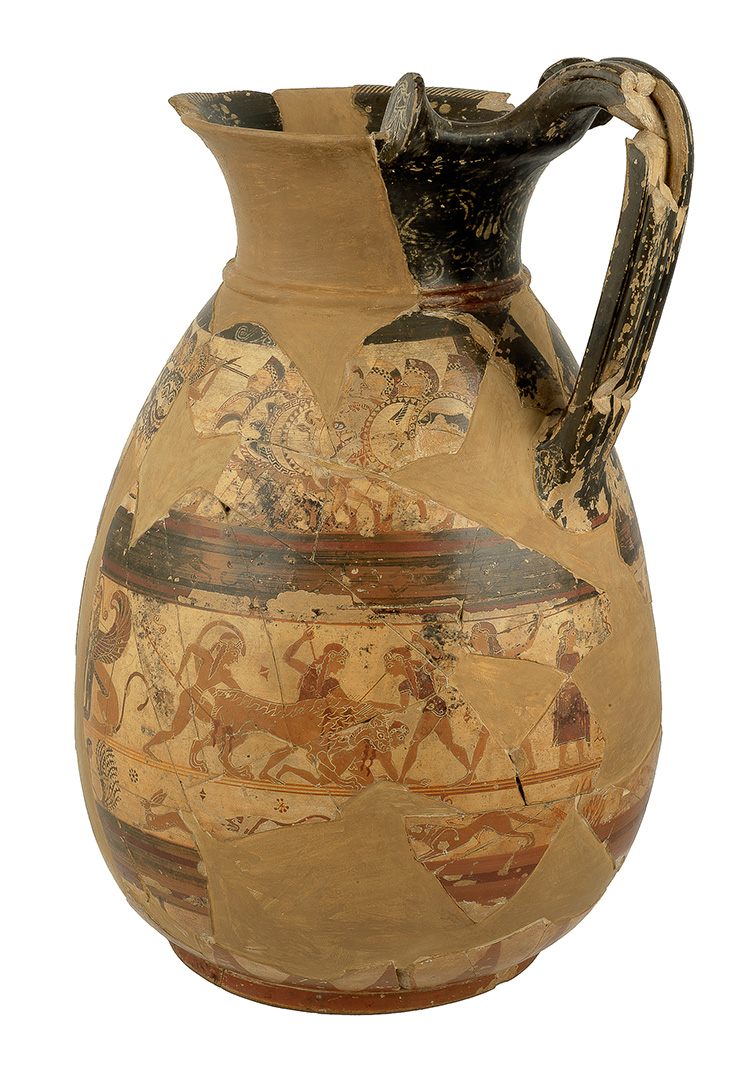 Olpe Chigi, 650-640 a.C., Tumulo Chigi, Monte Aguzzo, Veio