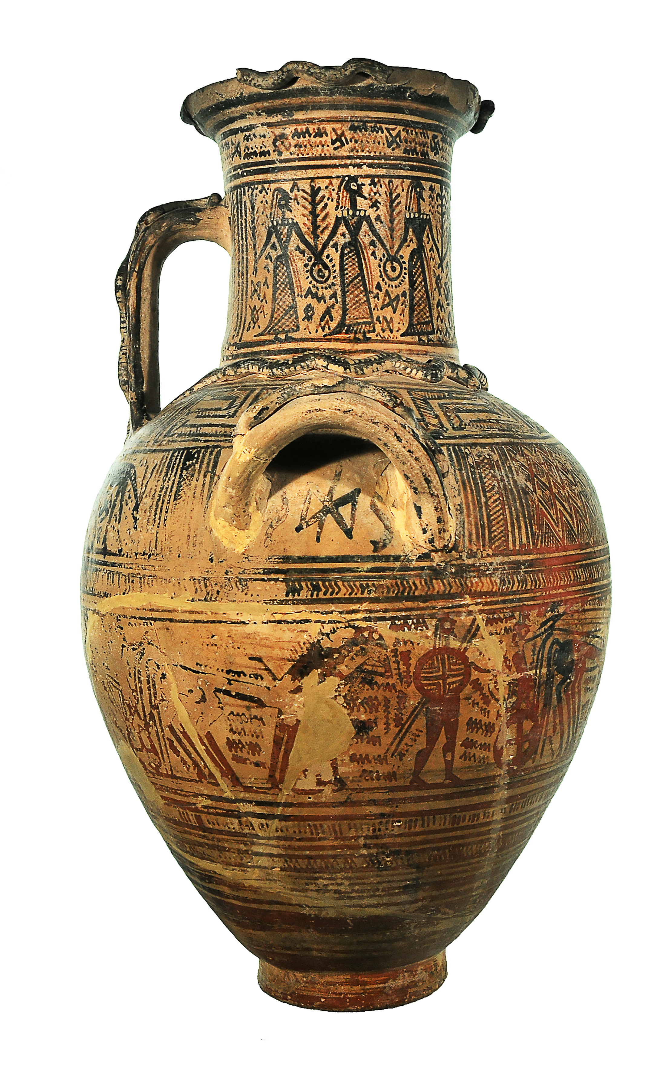 Anfora attica con decorazione protogeometrica, VIII sec. a.C., Collezione Gorga