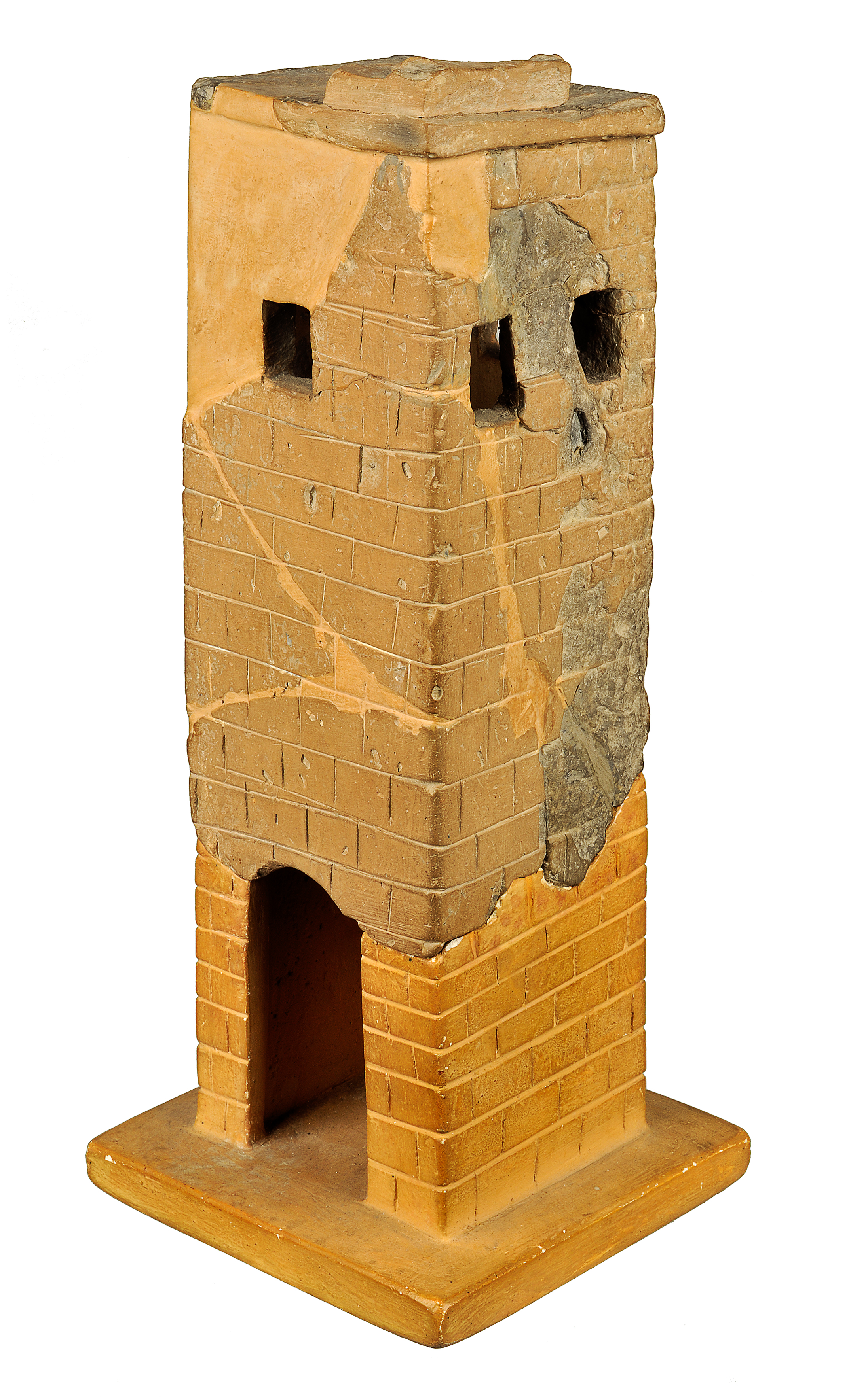 Ex voto a forma di torre in terracotta, Vulci (Montalto di Castro, VT), Porta Nord, stipe votiva, fine II-I sec. a. C.