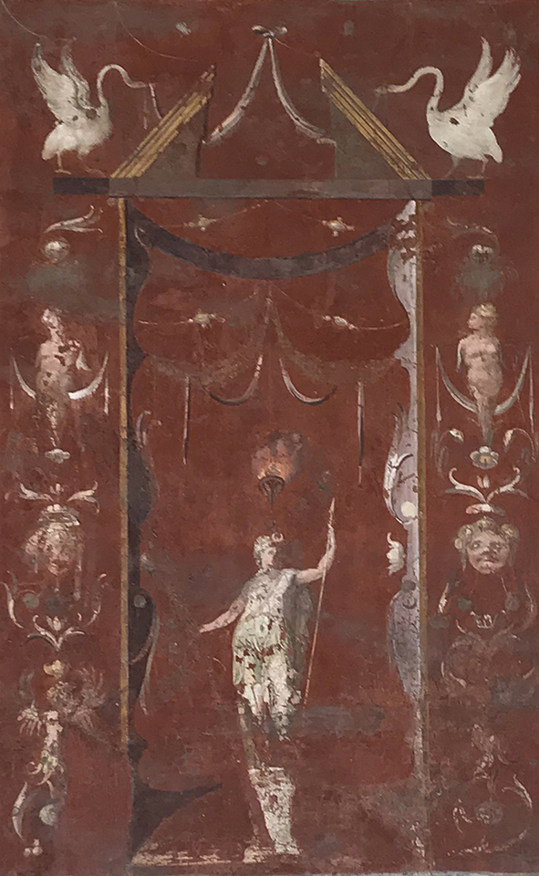 Affresco con Diana fra grottesche