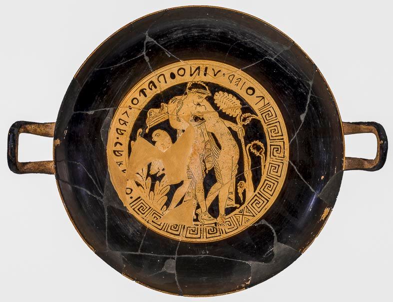 kylix a figure rosse da Falerii Veteres