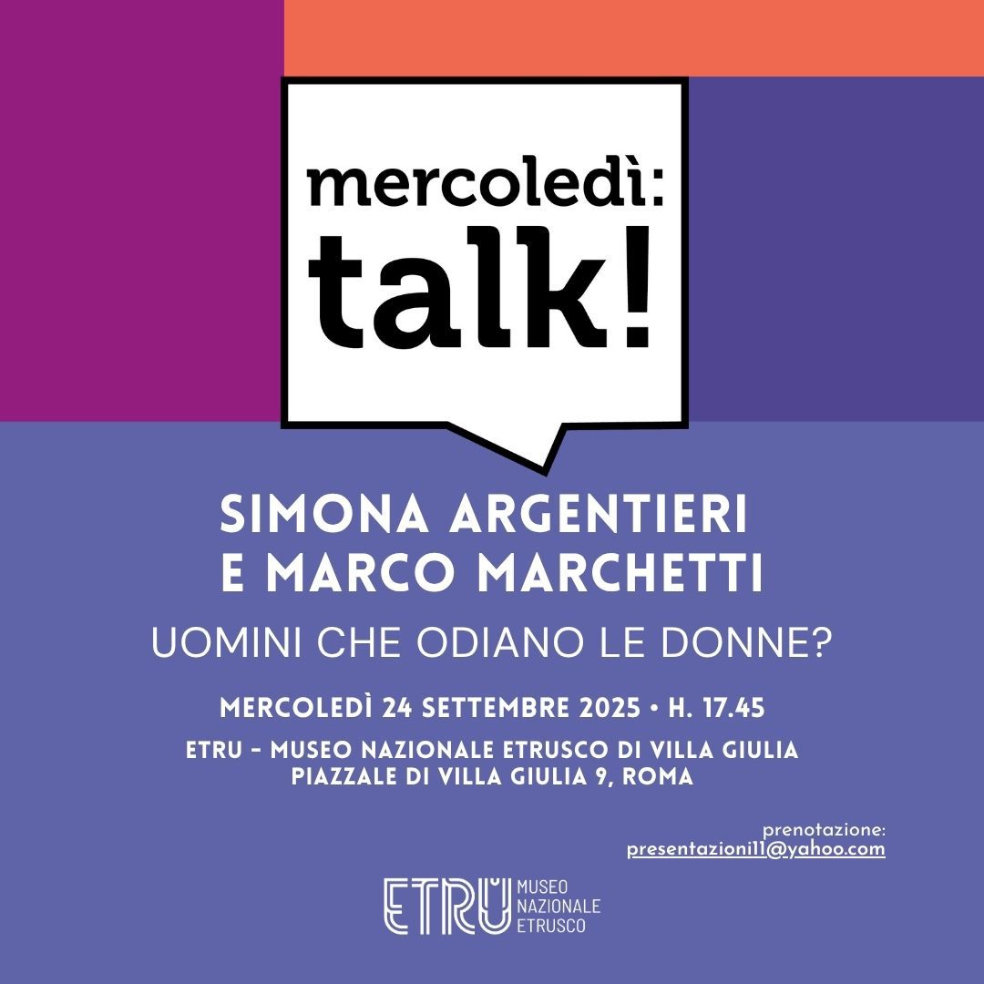 locandina mercoledì talk 24 settembre dialogo tra Simona Argentieri e Marco Marchetti